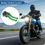 Adjustable Short Brake Clutch Levers for BMW R Nine T (2014–2016) Green 1 Pair