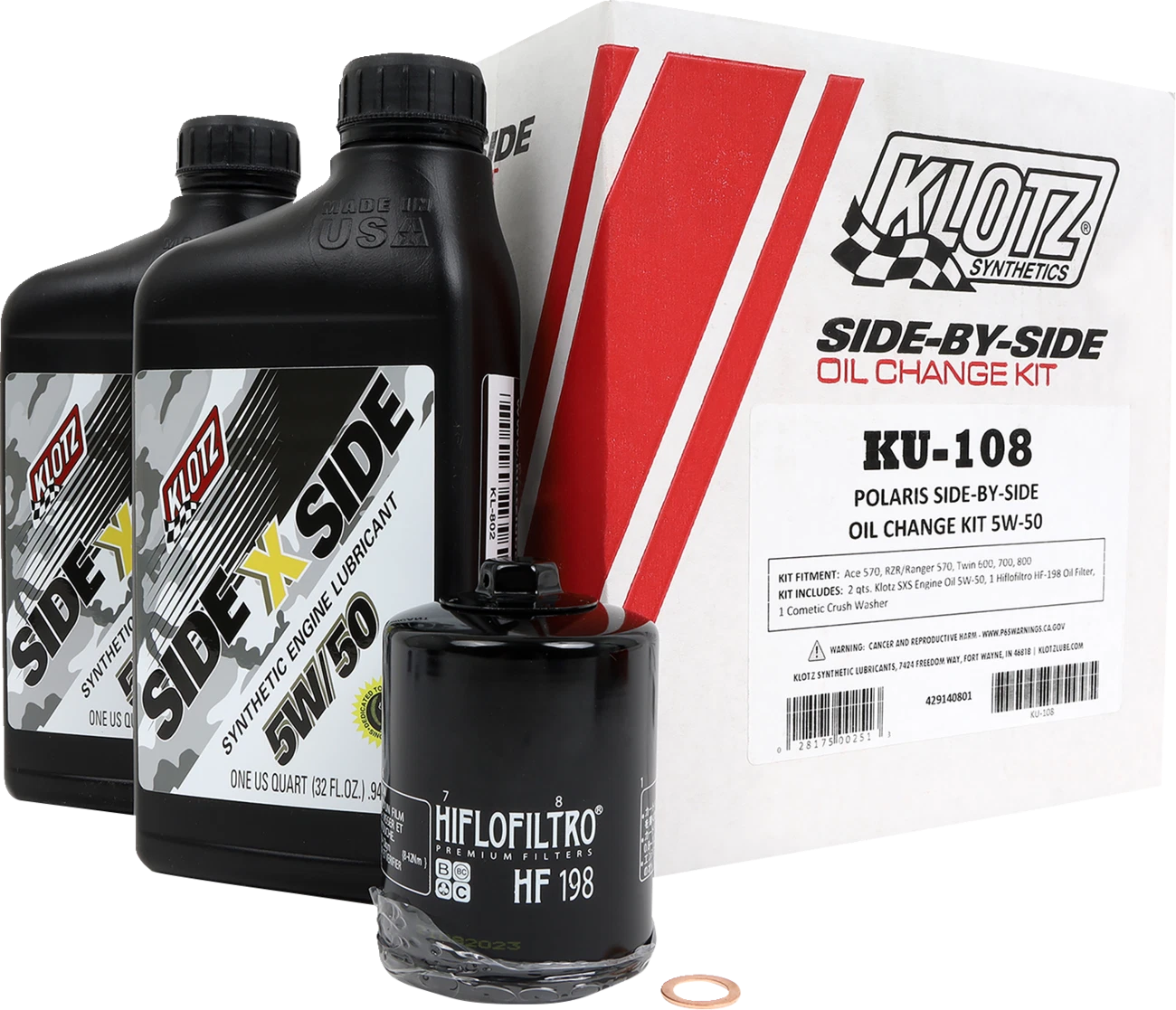 Oil Change Kit for Polaris (5W/50 KU-108)
