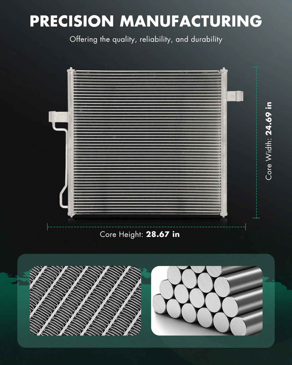 A/C Condenser for Ford Explorer 2002–2005, Mercury Mountaineer 2002–2005