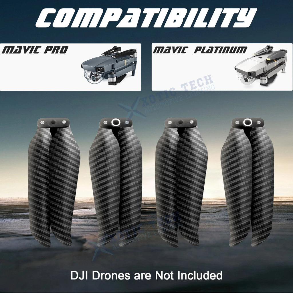 Quiet Carbon Fiber Propellers for DJI Mavic Pro (2016-2017)