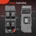 Front Left Power Window Switch for Pontiac G6 (2005-2009)