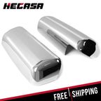 Set of 2 Door Mirror Cover Caps for Peterbilt 567 587 (Right & Left) Chrome
