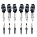 Set of 6 Ignition Coils & NGK Iridium Spark Plugs for Audi Porsche Volkswagen