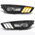Set of 2 Clear Lens Bumper Fog Lights for Ford Focus (2015–2017)
