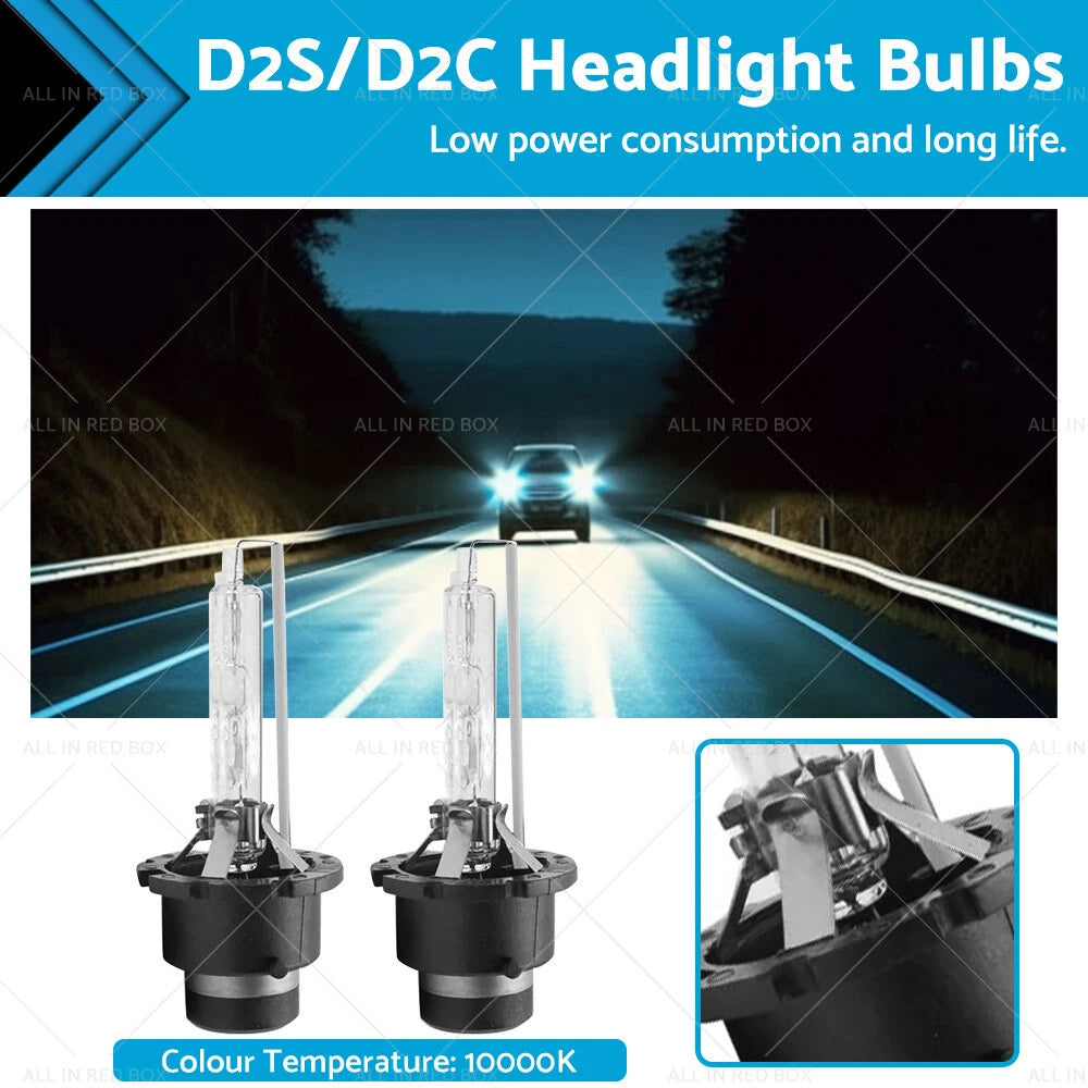 D2S D2C 10000K HID Xenon Headlight Bulbs for Honda Subaru Mazda