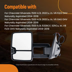 Rear View Mirror for GMC Sierra 1500 (2014-2018) Manual Fold