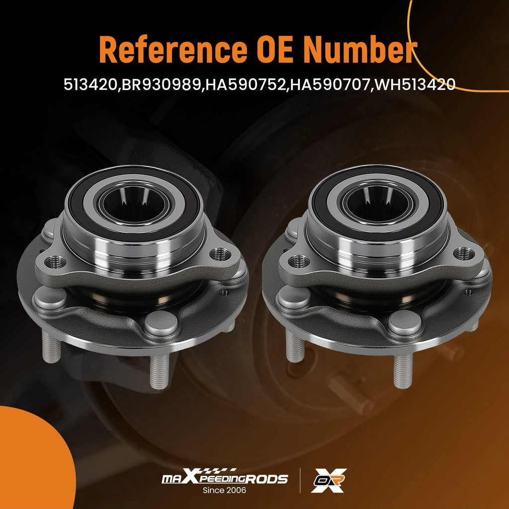 Set of 2 Rear & Front Wheel Hub Assembly for Hyundai Ioniq/Kona (2018–2023) BR930989