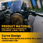 Universal Motorcycle Windshield for 5"-7" Headlight (Smoked)