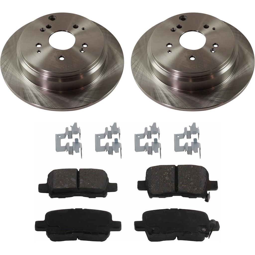 Brake Rotor and Pad Kit for Honda Odyssey (2002–2004) Rear Solid FWD
