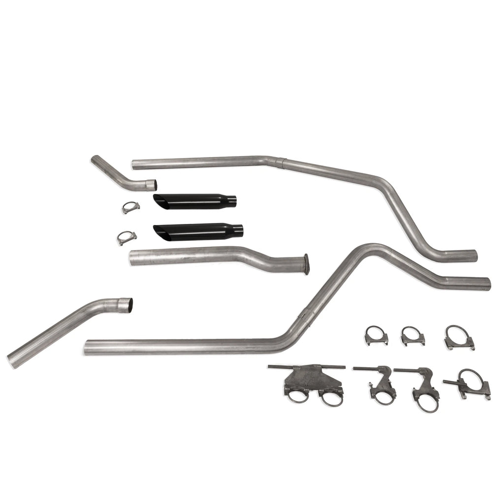 2.5" Dual Exhaust Kit for Dodge Ram 1500 (2019–2025) BLK Tip Cnr Ex