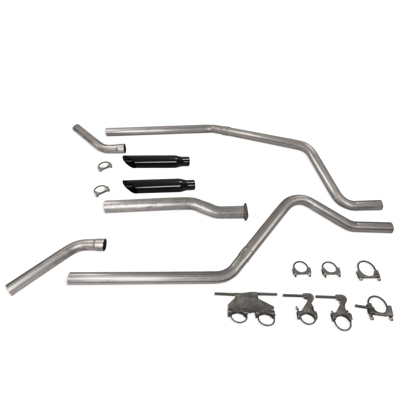 2.5" Dual Exhaust Kit for Dodge Ram 1500 (2019–2025) BLK Tip Cnr Ex