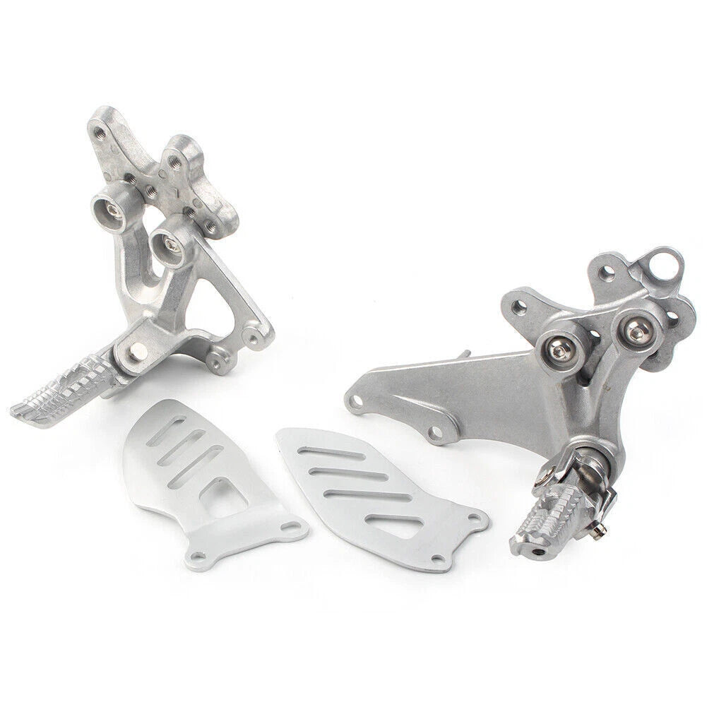 Set of 2 Front Rider Foot Pegs & Brackets for Suzuki GSXR 600 750 (2006–2010)