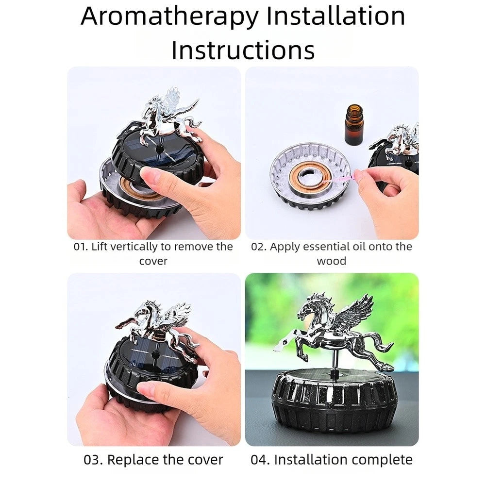 Rotating Solar Pegasus Car Air Freshener for Eagle