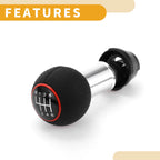 6 Speed Manual Gear Shift Knob for Audi A3 (2008–2020) Red Faux Leather