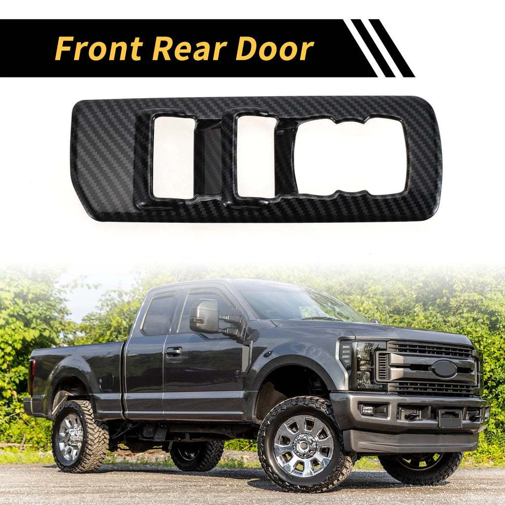 Set of 2 Front Rear Door Window Switch Panel Cover Trim for Ford F-150 (2015–2020)