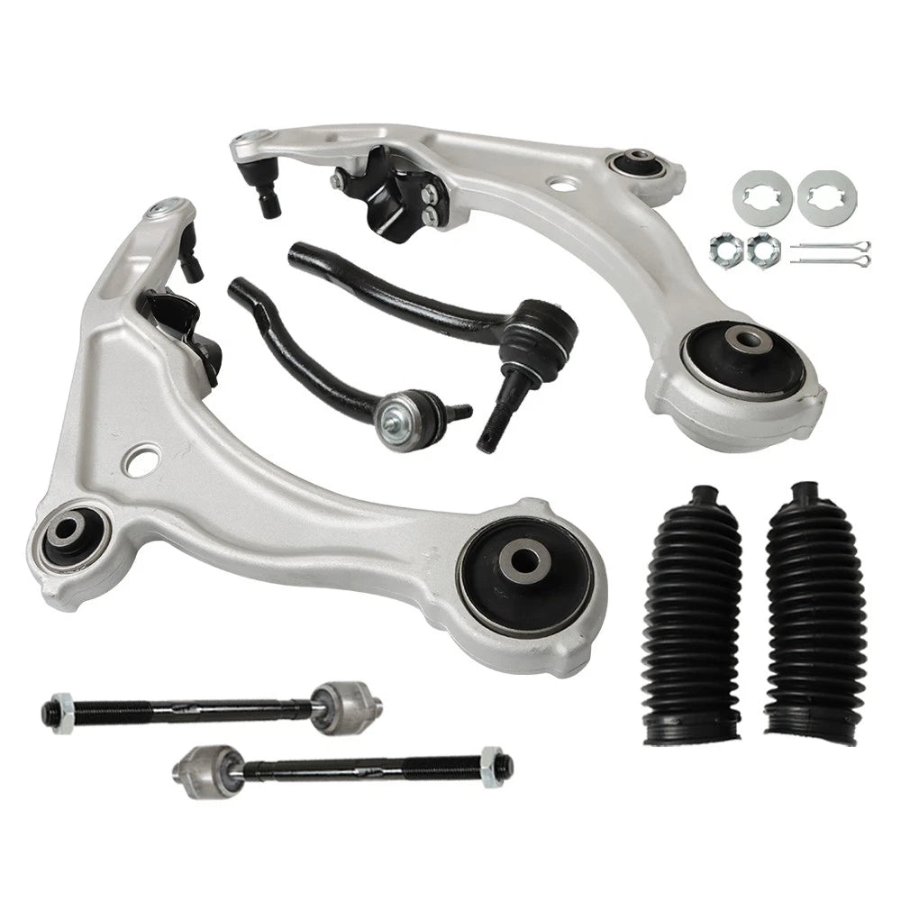 Set of 8 Front Lower Control Arms and Tie Rods for Maxima (2009–2014)