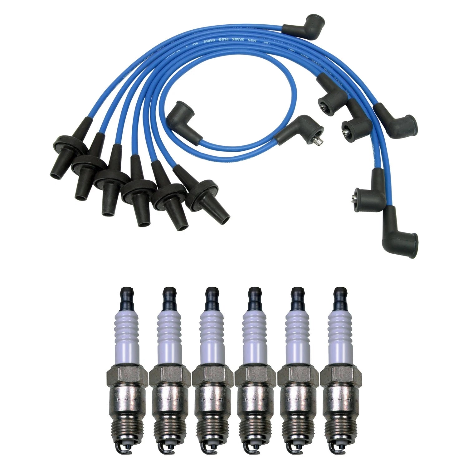 NGK Wire Set & Denso Spark Plugs Kit for Charger Dart Monaco (2011–2016)