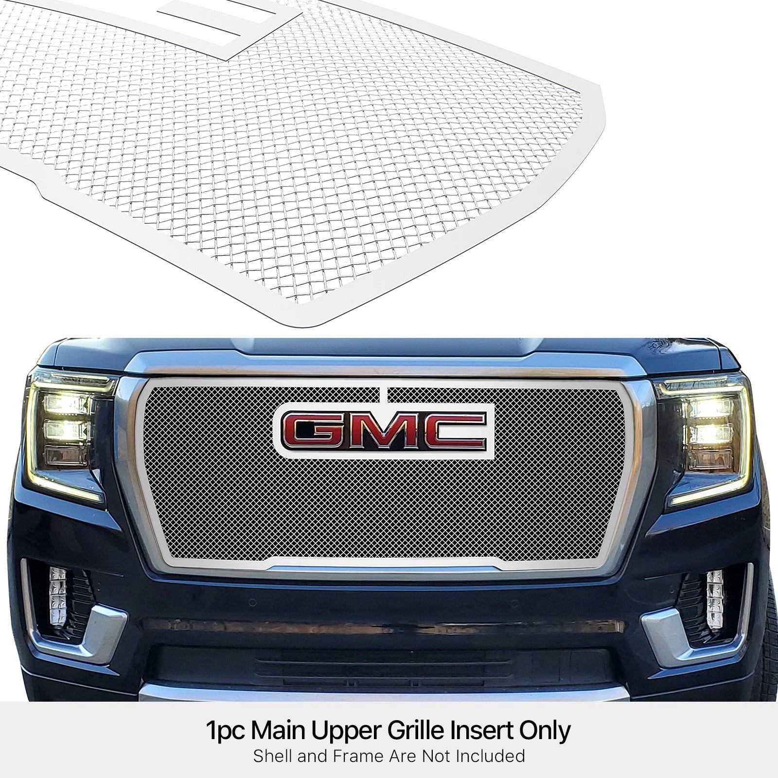 Stainless Chrome Mesh Grille Insert for GMC Yukon Denali (2021-2024)