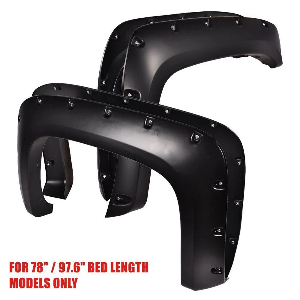 Fender Flares Pocket Rivet Style for Silverado 1500/2500HD/3500HD (2007–2013)