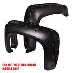 Fender Flares Pocket Rivet Style for Silverado 1500/2500HD/3500HD (2007–2013)