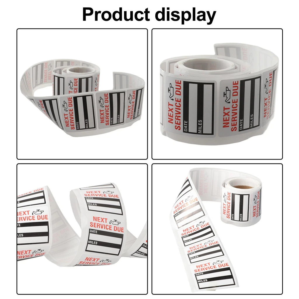 100pcs Oil Change Service Reminder Stickers for Various Vehicles