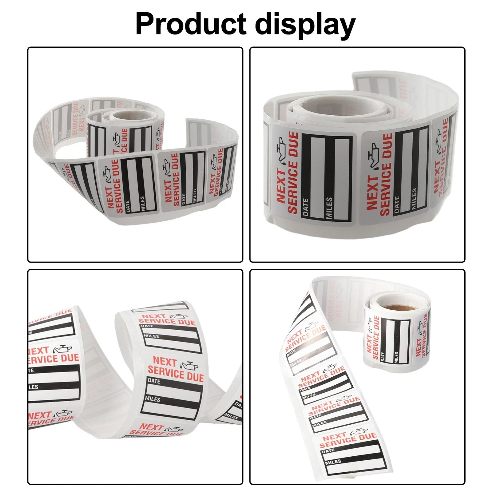 100pcs Oil Change Service Reminder Stickers for Various Vehicles