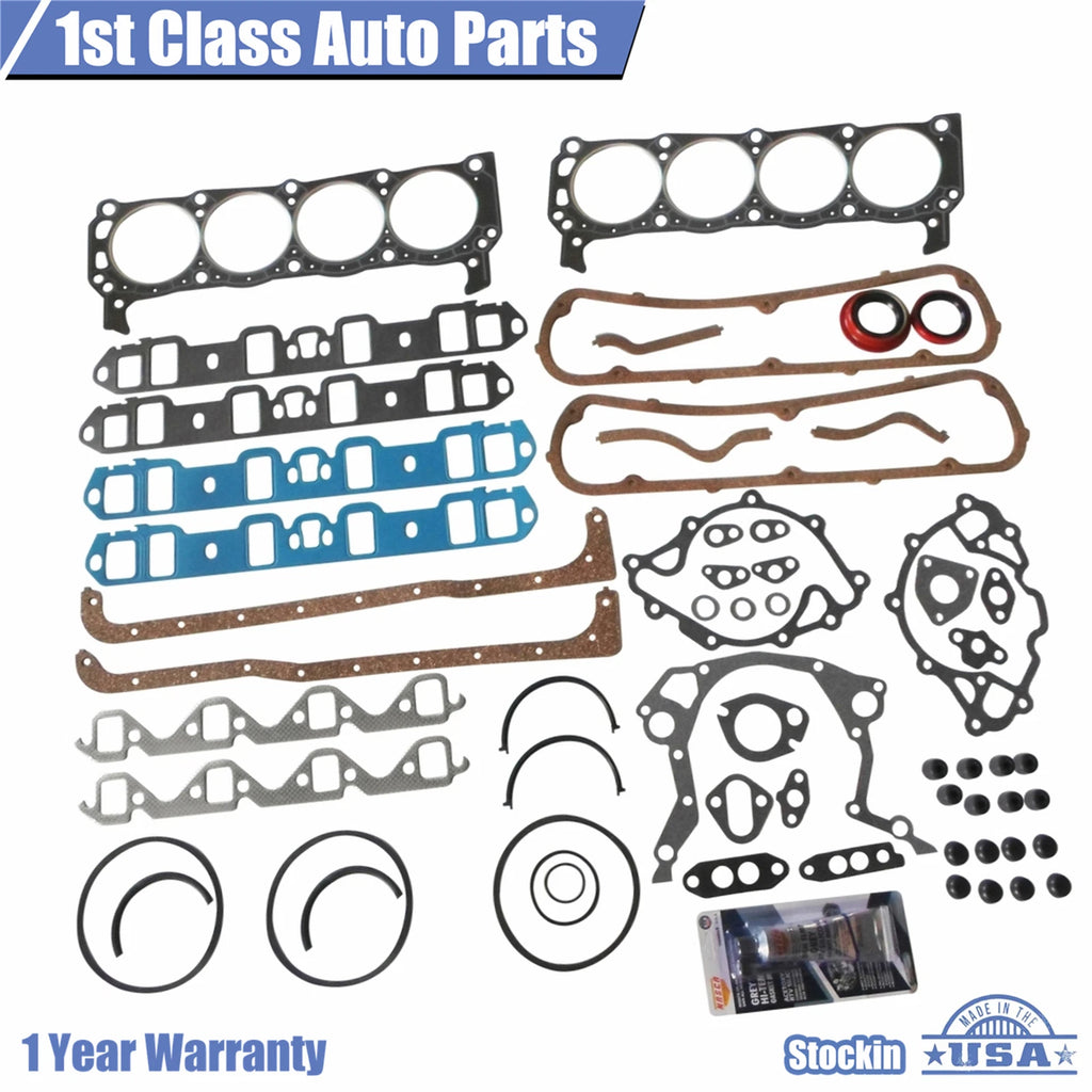 Full Engine Gasket Set for Ford Bronco LTD E-100 F-100 150 (1966–1996)