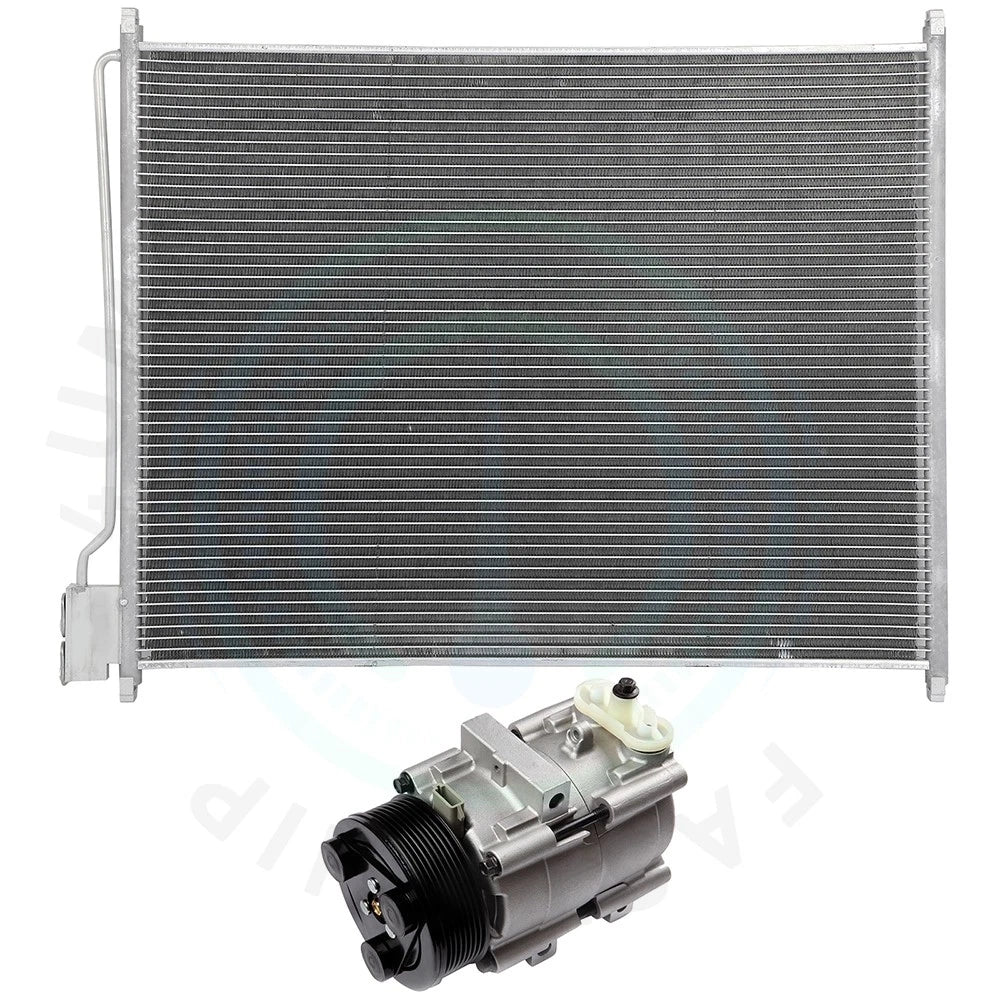AC Condenser & Compressor Cooling Kit for Ford Excursion (2000–2001)