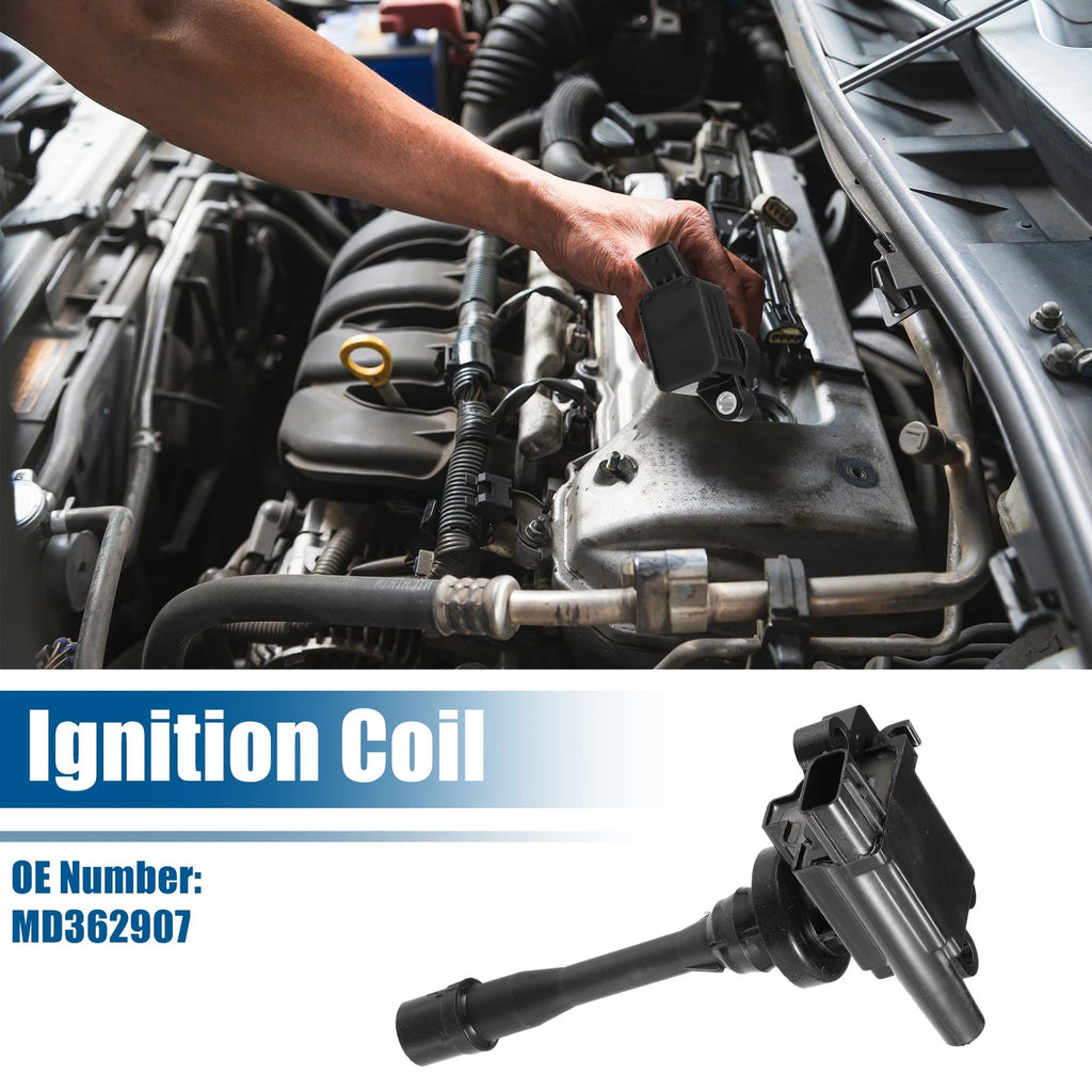 Ignition Coil for Mitsubishi Mirage Galant (No.MD362907) Rubber Metal Black