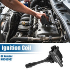 Ignition Coil for Mitsubishi Mirage Galant (No.MD362907) Rubber Metal Black