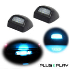 Set of 2 Ice Blue 18-SMD LED License Plate Lights for GMC Sierra 1500 2500 3500