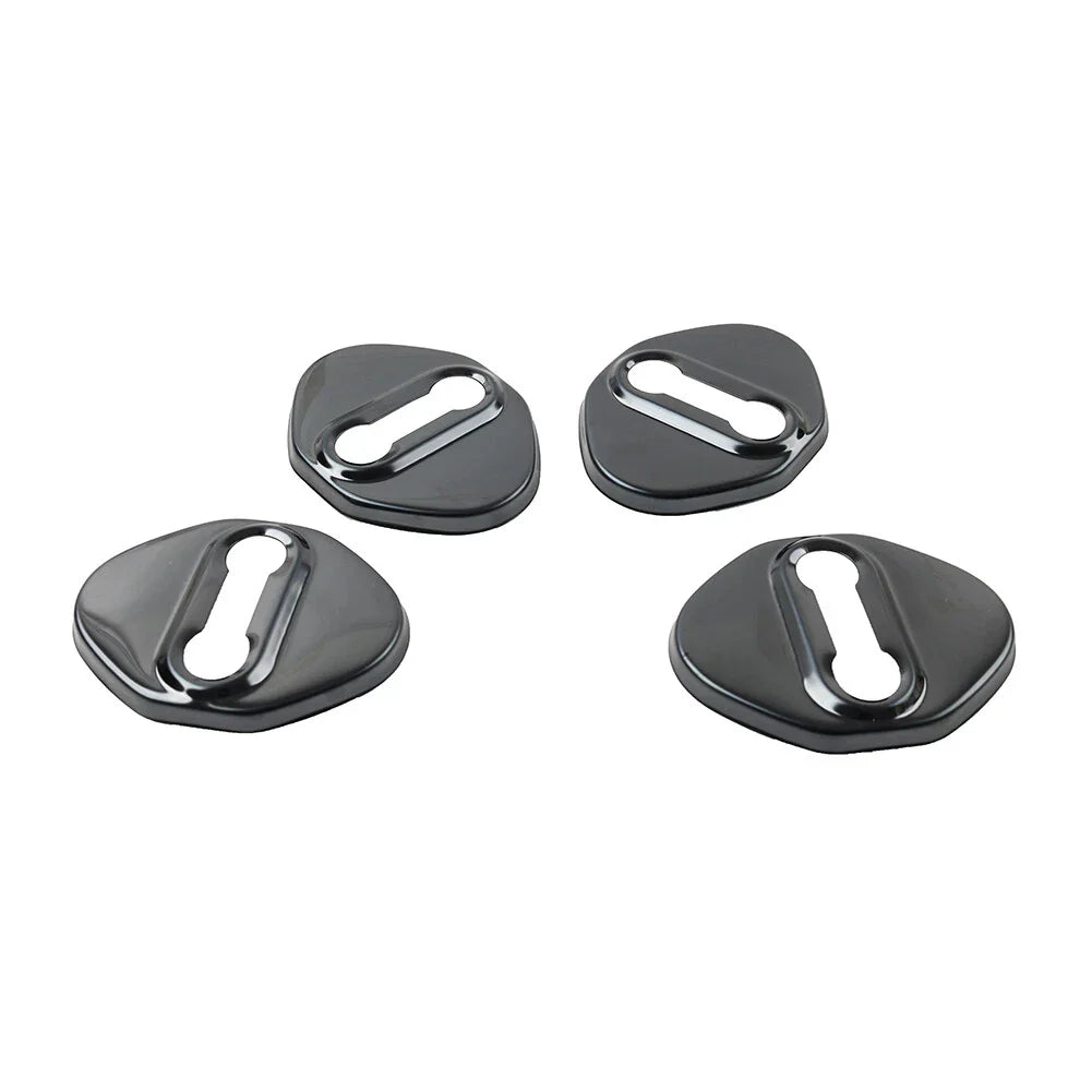 Black Car Door Lock Protective Covers for Honda, Toyota, Mazda, Hyundai