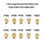 10pcs Carb Main Jet Kit #185 190 195 200 205 for Mikuni N100/604