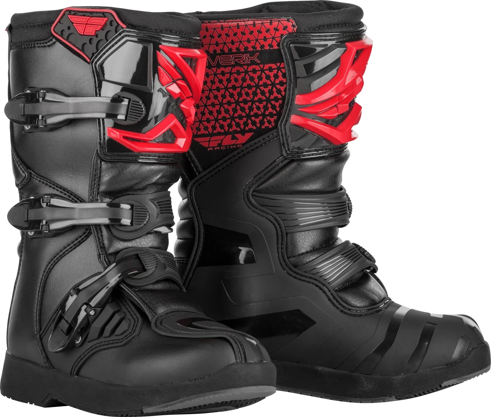 Fly Racing Maverik Offroad Motorcycle Boots for Youth (US 4) Red/Black 364-67304
