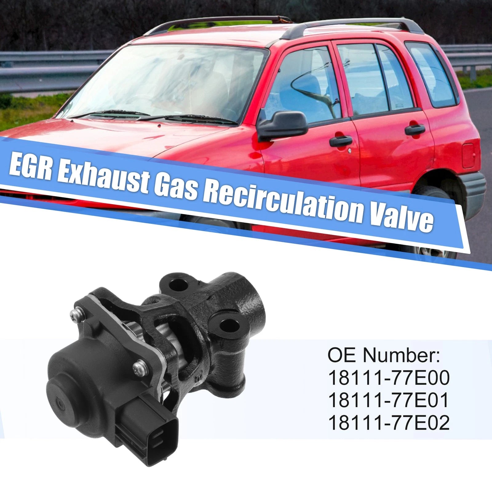 EGR Exhaust Gas Recirculation Valve for Chevrolet Tracker (1999–2004) 18111-77E00