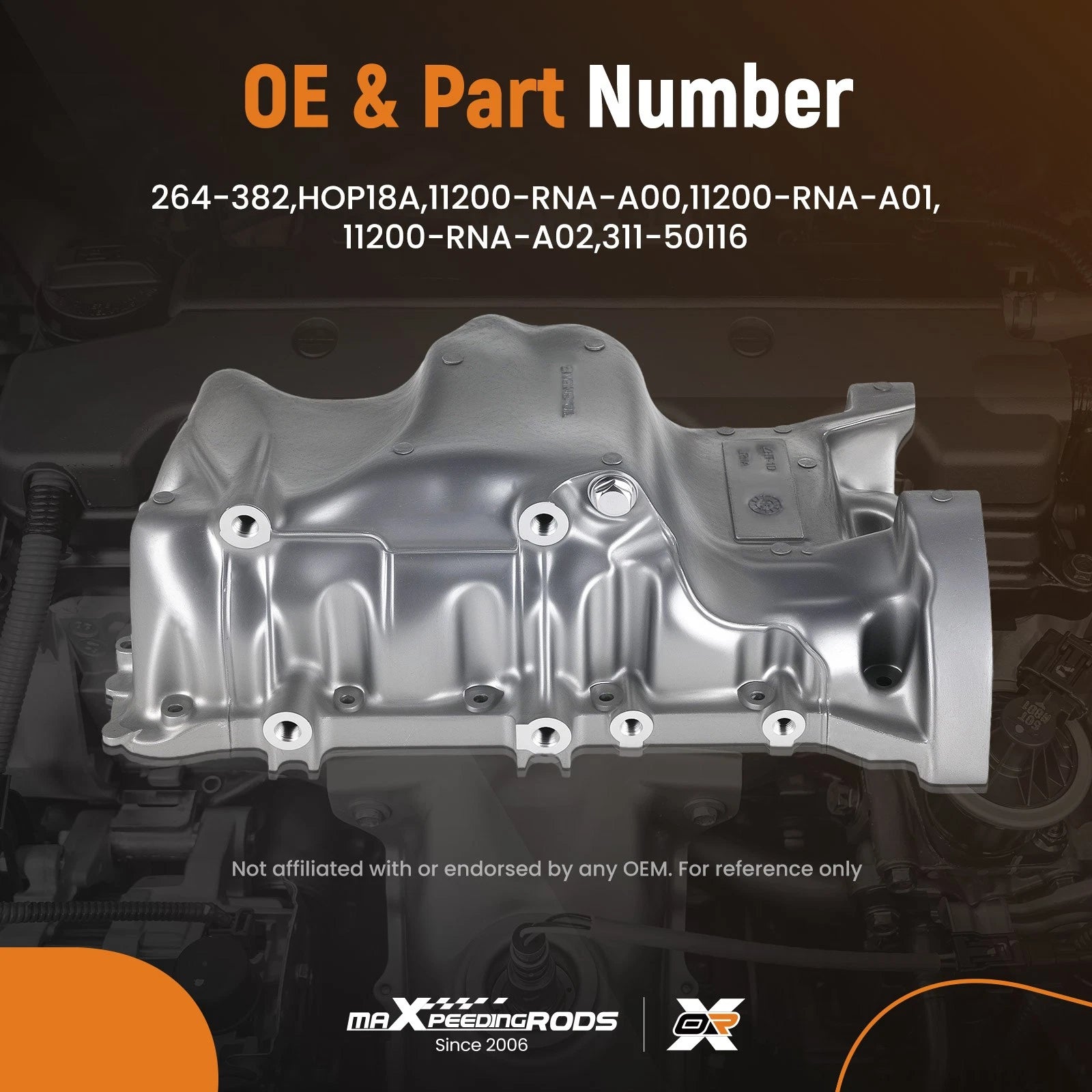 Engine Oil Pan for Honda Civic DX EX LX (2006-2011) Aluminum