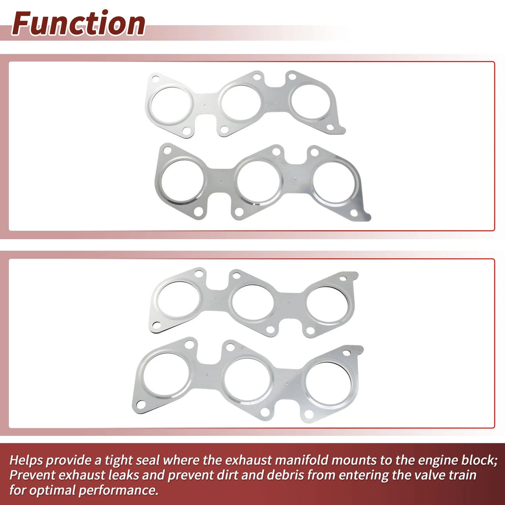 2X Exhaust Manifold Header Gasket for Toyota Tacoma (2006–2014) No.1717331010