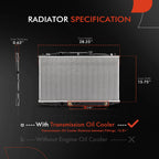 Radiator with Transmission Oil Cooler for Honda Accord (2003–2007)
