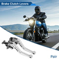 Adjustable Short Brake Clutch Levers for Suzuki SV650 (1999–2009) Silver Tone