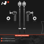 Inner & Outer Tie Rod End for Toyota RAV4 (1996–2003) & Corolla (1993–2002) & Chevy (1993–2002)
