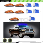5X Amber Cab Marker Light Lens + T10-8-3020-SMD-Blue LED for Chevrolet