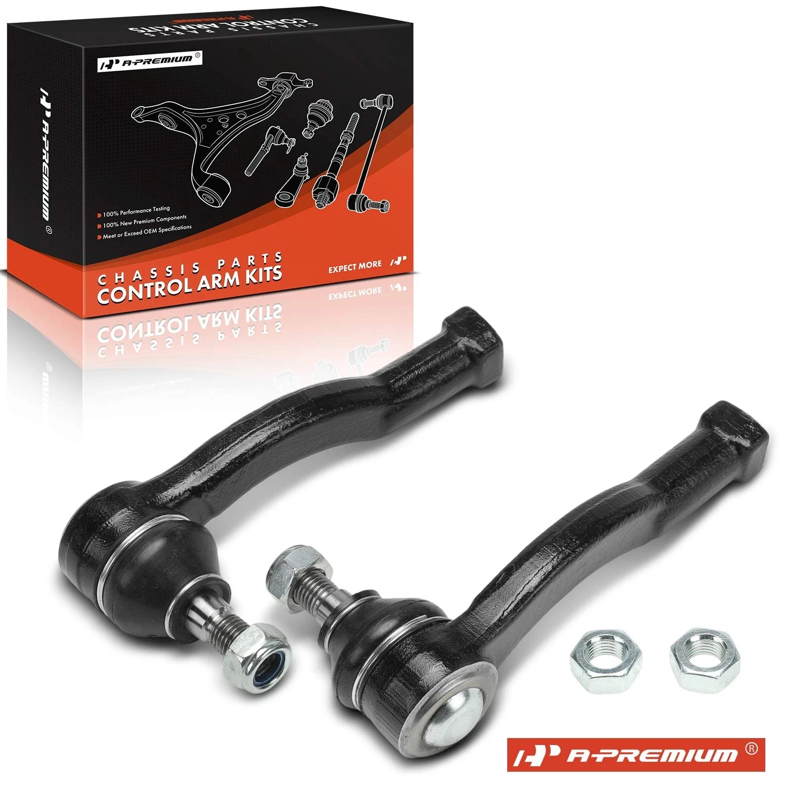 2X Front Outer Tie Rod Ends for Subaru Outback Legacy WRX (2015–2019)