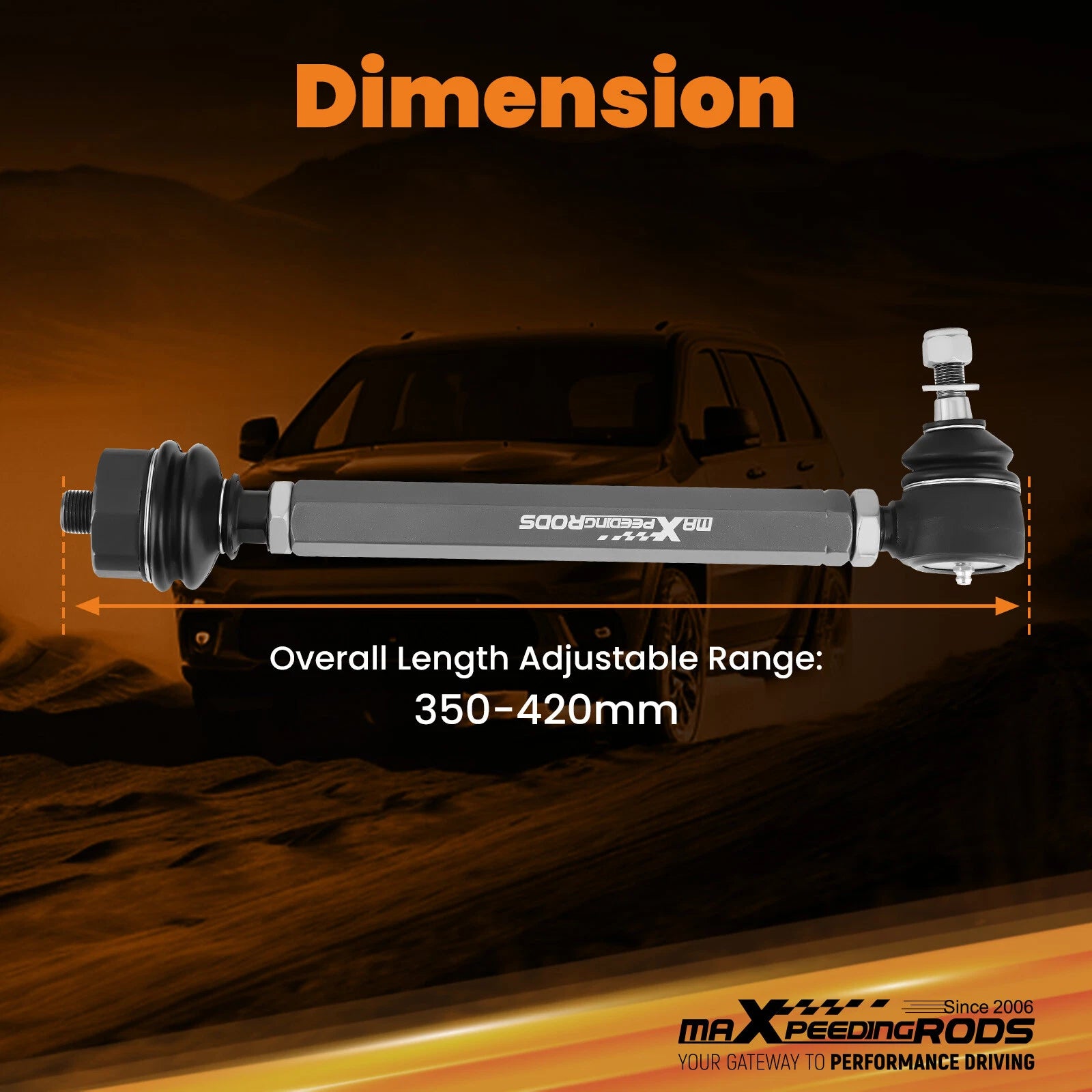 Adjustable Tie Rod Kit for Chevy GMC Sierra 2500HD 3500HD (2001–2010)