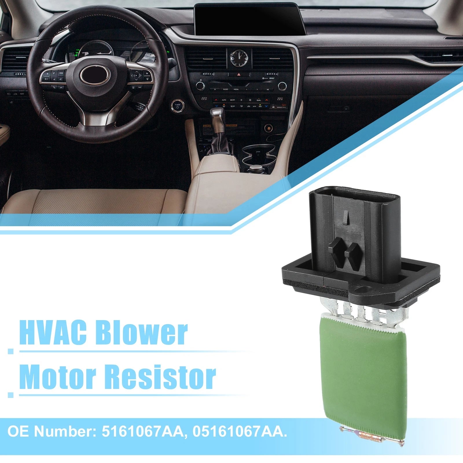 HVAC Blower Motor Resistor for Dodge Dakota (2005–2006) 5161067AA