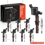 Set of 8 Ignition Coils & Iridium Spark Plugs for Ford F-150 (2008–2010)