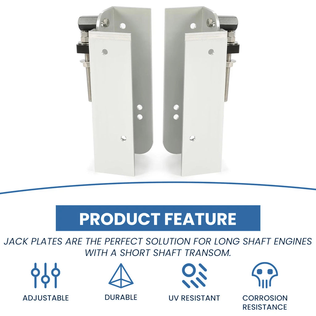 6" Jack Plate Set Back Adjustable Aluminum for Outboard JPL4000