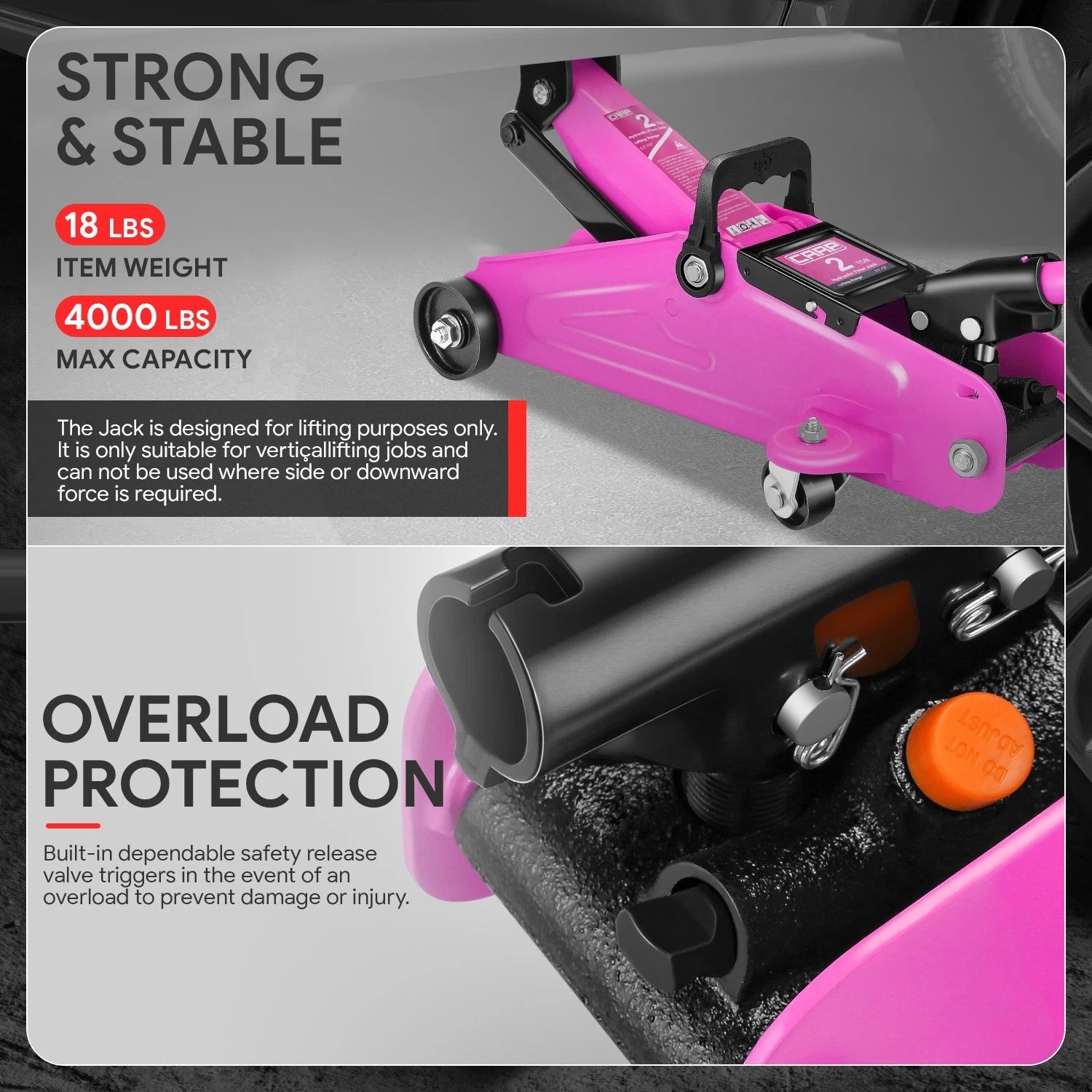 5.1-13in Hydraulic Lift Floor Jack for Universal Use (4000lbs Capacity)