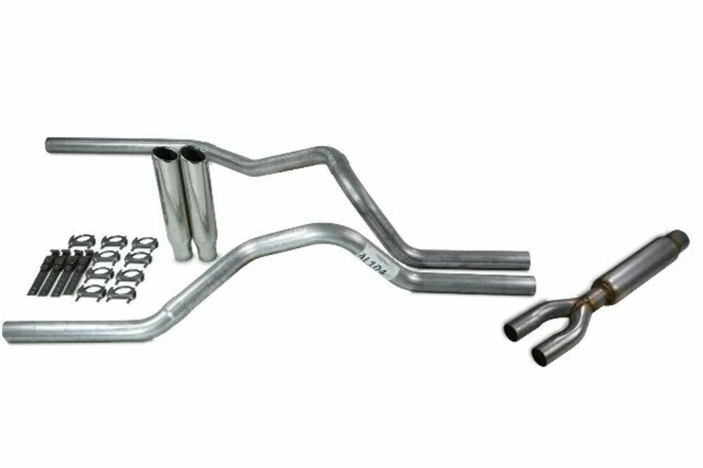 Dual Exhaust Kit for Chevy GMC 1500 Truck (2019–2025) 2.5" Glasspack Tip
