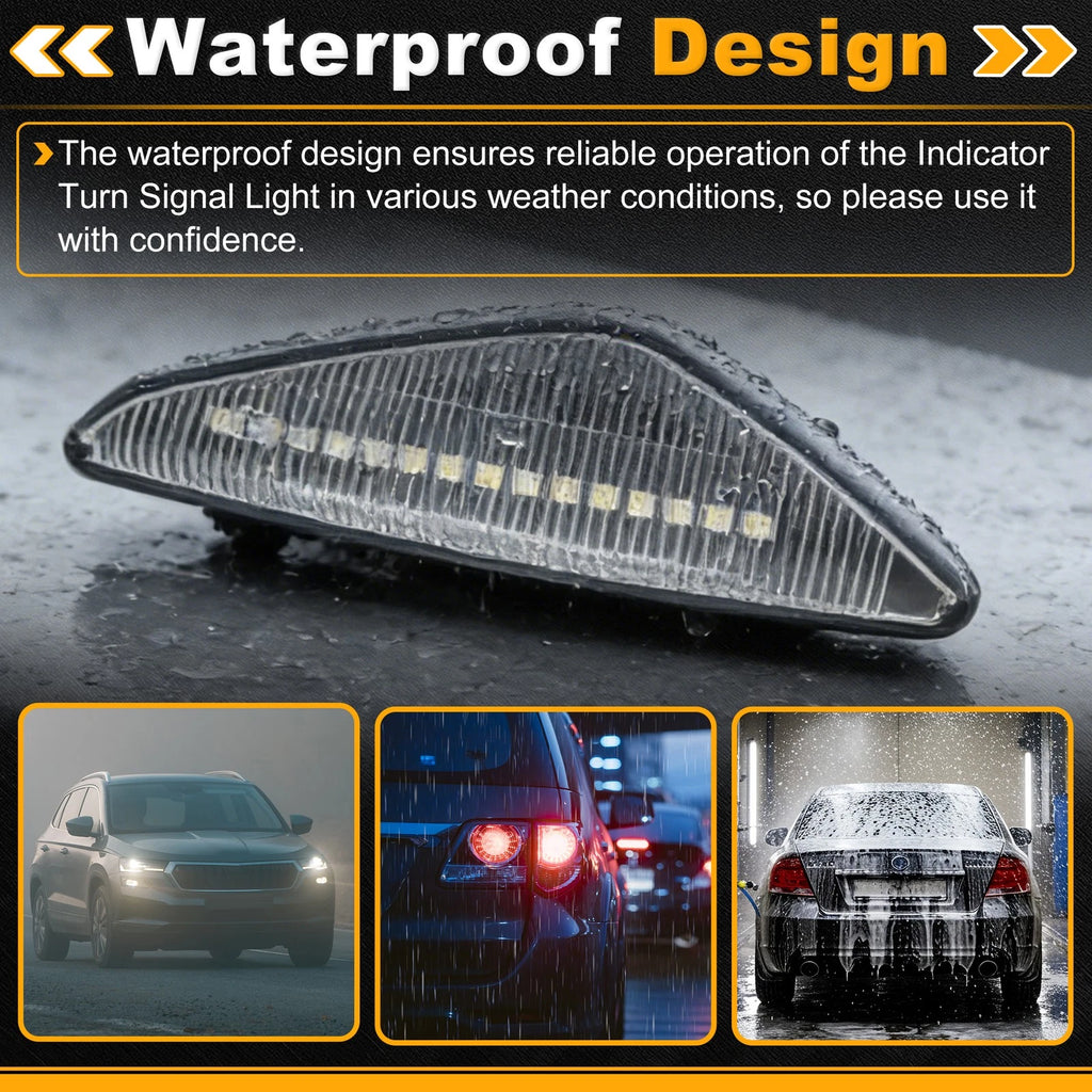 Side Marker Fender Light 63237271008 for BMW X3 F25 (2011–2017) Transparent Lens