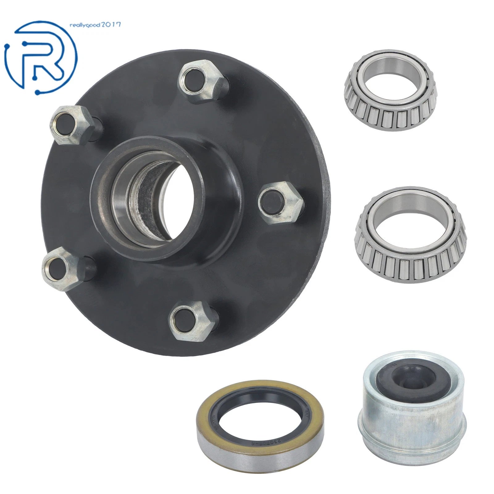 1 PK 5 Lug Trailer Hub Assembly for 1-3/8" to 1-1/16" Spindle